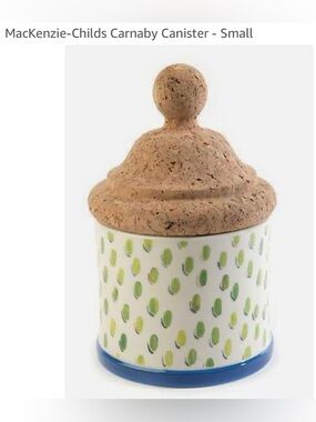 MacKenzie-Childs Small Carnaby Canister with Cork Lid